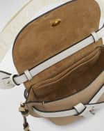 Image 5 of 6: Loewe Gate Dual Mini Crossbody Bag in Bicolor Leather with Jacquard Strap
