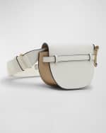 Image 4 of 6: Loewe Gate Dual Mini Crossbody Bag in Bicolor Leather with Jacquard Strap