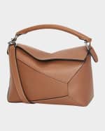 Image 1 of 6: Loewe Puzzle Edge Small Top-Handle Bag in Leather