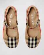 Image 2 of 6: Burberry Girl's Seth Check Ballerina Flats, Baby/Toddlers