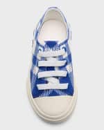Image 5 of 5: Burberry Boy's Mini Jack Check Low-Top Sneakers, Baby/Toddler