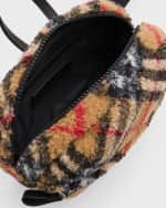 Image 3 of 4: Burberry Girl's Check-Print Fleece Bum Bag