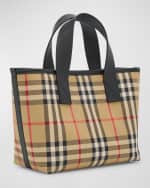 Image 4 of 6: Burberry Kid's Check Tote Bag