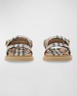 Image 4 of 4: Burberry Kid's Jamie Check Sandals, Baby/Toddler