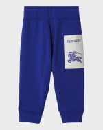 Image 1 of 2: Burberry Boy's Sidney EKD Logo Jogger Pants, Size 12M-2