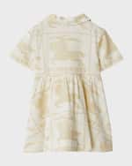 Image 2 of 2: Burberry Girl's Aggie EKD Print Polo Dress, Size 6M-2