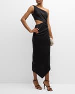 Image 5 of 6: Salon 1884 Vania One-Shoulder Cutout Sleeveless Midi Dress