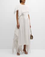 Image 5 of 7: Salon 1884 Mira Check Linen Jacquard Handkerchief Top