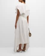 Image 3 of 7: Salon 1884 Mira Check Linen Jacquard Handkerchief Top