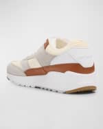 Image 3 of 6: Saint Laurent Men's Bump 15 Nylon and Leather Low-Top Sneakers