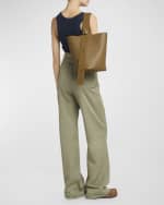 Image 2 of 6: Loewe Anagram Pebble Leather Bucket Bag