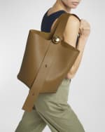 Image 3 of 6: Loewe Anagram Pebble Leather Bucket Bag