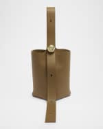 Image 1 of 6: Loewe Anagram Pebble Leather Bucket Bag