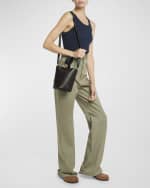 Image 2 of 6: Loewe Mini Pebbled Leather Bucket Bag