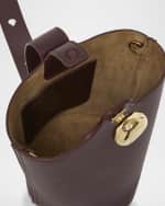 Image 5 of 6: Loewe Mini Pebbled Leather Bucket Bag
