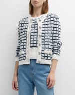 Image 7 of 7: Veronica Beard Lavigne Check Knit Jacket