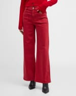 Image 2 of 6: FRAME Le Slim Palazzo Bardot Pocket Jeans