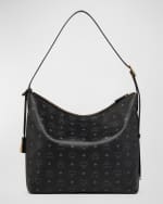 Image 4 of 6: MCM Aren Visetos Monogram Hobo Bag