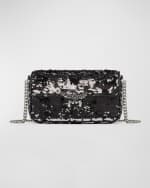 Image 1 of 6: MCM Lauretos Sequin Flap Shoulder Bag