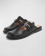 Image 5 of 6: Loewe Campo Leather Mary Jane Mules