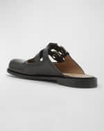 Image 3 of 6: Loewe Campo Leather Mary Jane Mules