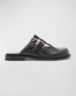 Image 1 of 6: Loewe Campo Leather Mary Jane Mules