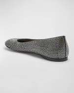 Image 3 of 6: Loewe Toy Strass Leather Ballerina Flats