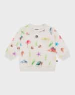 Image 1 of 5: Molo Kid's Disc Hermit Crab Cotton Sweatshirt, Size 6M-2