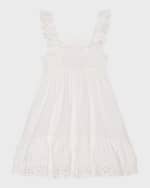 Image 4 of 7: Molo Girl's Ceelos Embroidered Dress, Size 2-6