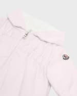 Image 3 of 3: Moncler Girl's Raka Wind-Resistant Nylon Jacket, Size 12M-3