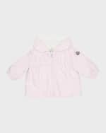 Image 1 of 3: Moncler Girl's Raka Wind-Resistant Nylon Jacket, Size 12M-3