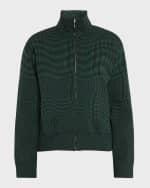 Image 1 of 6: Burberry Men's Warped Check Track Jacket