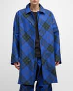 Image 2 of 6: Burberry Men's Argyle Check Raincoat