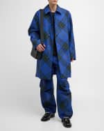 Image 5 of 6: Burberry Men's Argyle Check Raincoat