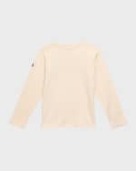 Image 2 of 3: Moncler Girl's Logo Script Long-Sleeve T-Shirt, Size 4-6
