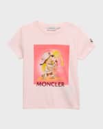 Image 1 of 4: Moncler Girl's Bear Playing Tennis Short-Sleeve T-Shirt, Size 4-6