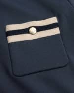 Image 3 of 3: Moncler Girl's Contrast Trim Jersey Dress, Size 4-6