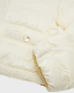 Image 3 of 3: Moncler Girl's Dafina Long Season Cropped Down Jacket, Size 4-6