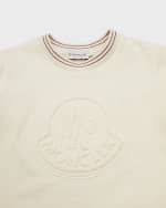 Image 3 of 5: Moncler Girl's Fleece Embossed Logo Dress, Size 8-14