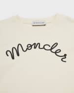 Image 3 of 5: Moncler Girl's Logo Script Long-Sleeve T-Shirt, Size 8-14