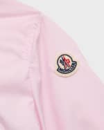 Image 3 of 3: Moncler Girl's Assia Jacket Lightweight Hooded Jacket, Size 4-6
