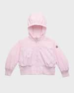 Image 1 of 3: Moncler Girl's Assia Jacket Lightweight Hooded Jacket, Size 4-6