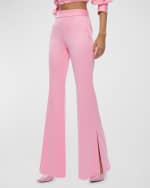 Image 1 of 5: Alice + Olivia Danette Mid-Rise Flare Trousers