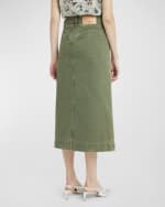 Image 4 of 6: Ulla Johnson The Bea Denim Midi Skirt