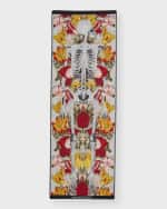 Image 2 of 3: Alexander McQueen Sliced Skeleton Wool-Blend Scarf