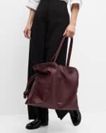 Image 3 of 6: Loewe Flamenco XL Clutch Bag in Napa Leather with Golden Foil Anagram