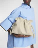 Image 3 of 6: Loewe Flamenco Clutch Bag in Napa Leather with Golden Foil Anagram