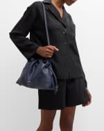 Image 2 of 6: Loewe Flamenco Clutch Bag in Napa Leather with Golden Foil Anagram