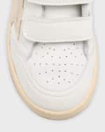 Image 3 of 6: Golden Goose Girl's Ballstar Leather Dual-Grip Sneakers, Toddler/Kids