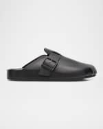 Image 1 of 6: Balenciaga Sunday Calfskin Buckle Mules